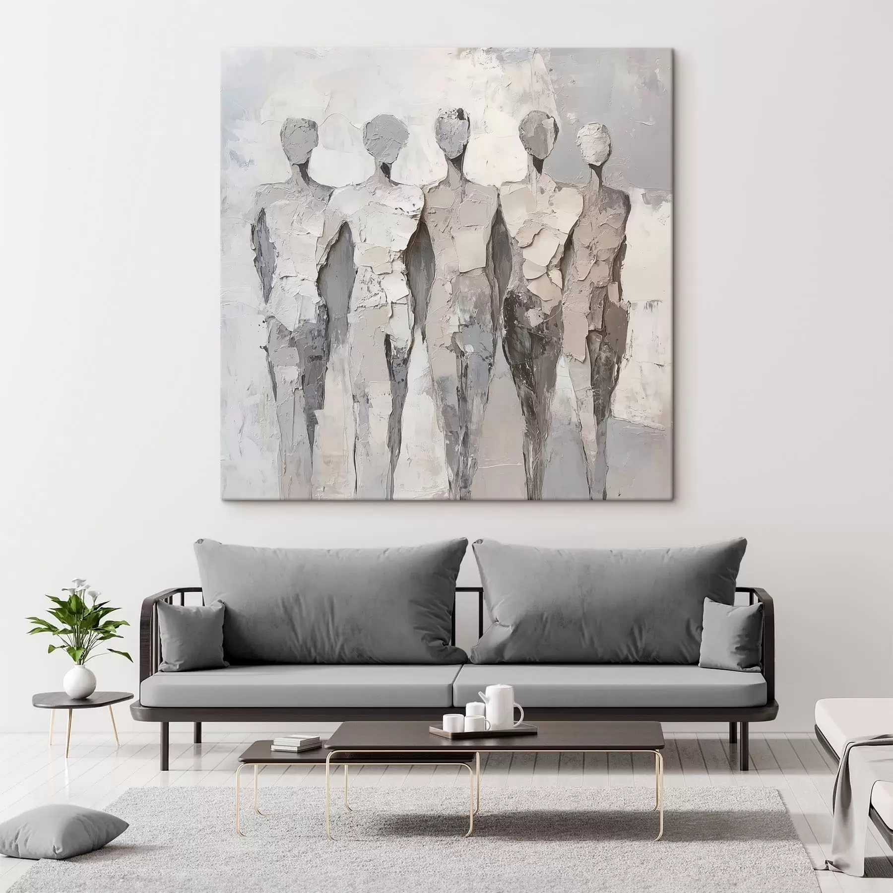 Fotobehang Moderne abstracte silhouetten s48286