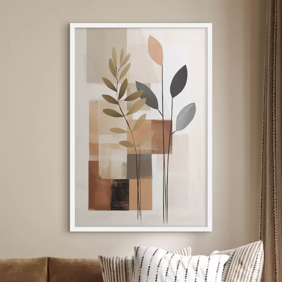 Fotobehang Abstracte botanische compositie f48516