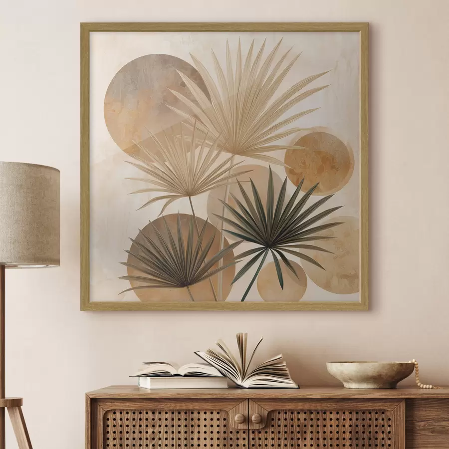 Fotobehang Abstracte palmbladeren f48518
