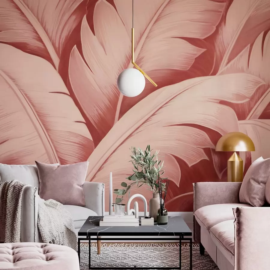 Fotobehang Grote bananenbladeren w04991v1