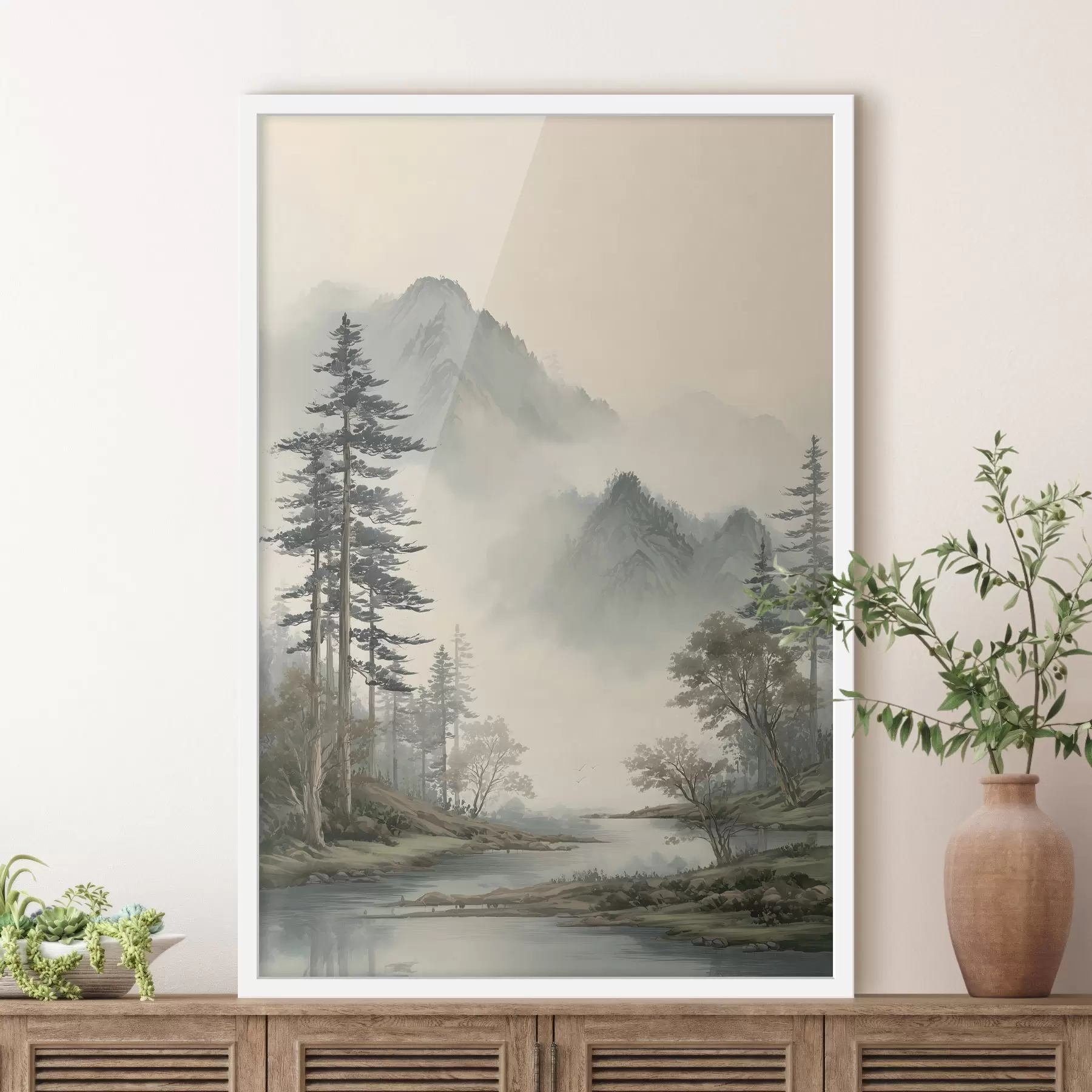 Fotobehang een leeuwin in aquarelstijl f48531