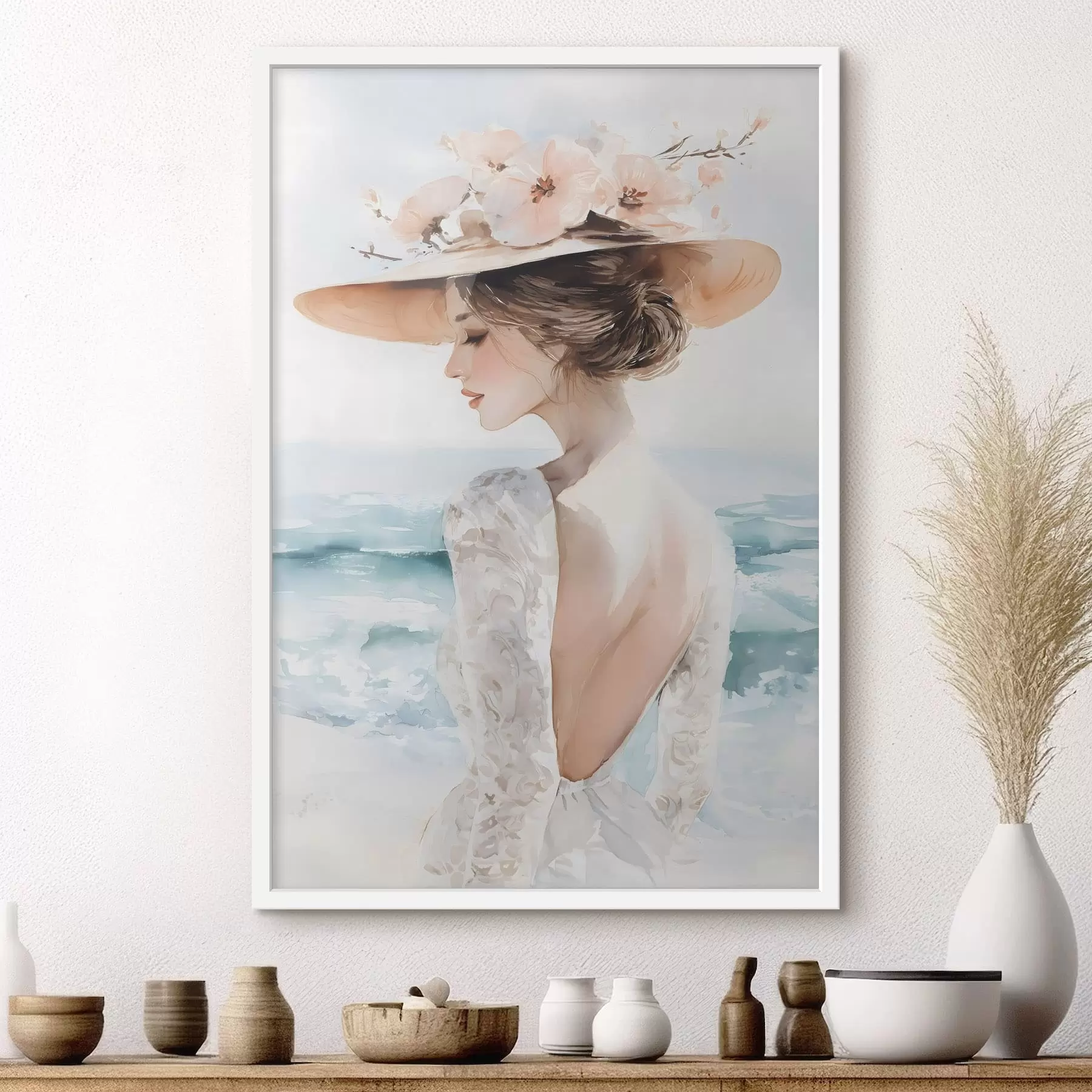 Fotobehang een berglandschap met dennenbomen en een rivier f48547