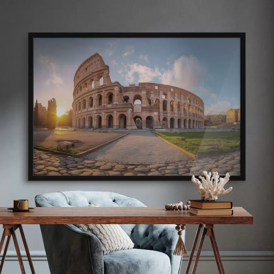 Fotobehang een romantisch meisje aan zee met een hoed op f48552