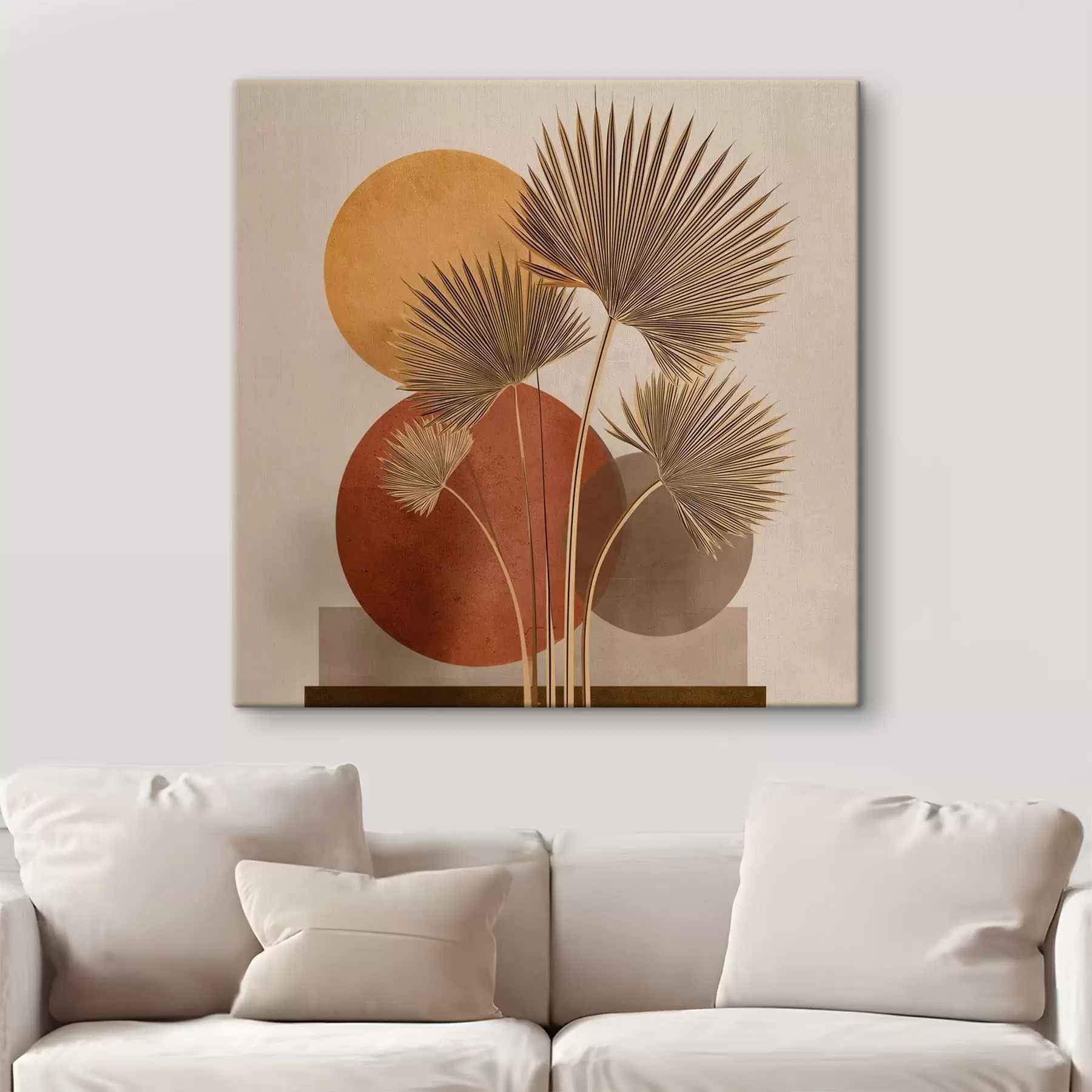  Schilderijen Abstracte palmbladeren s48558