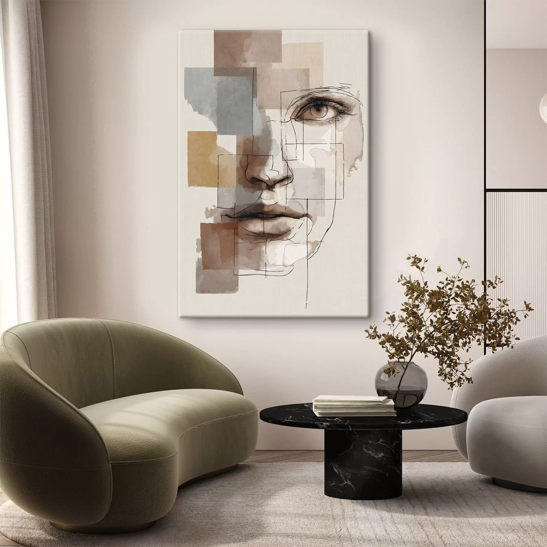  Schilderijen Abstract gezicht s48561