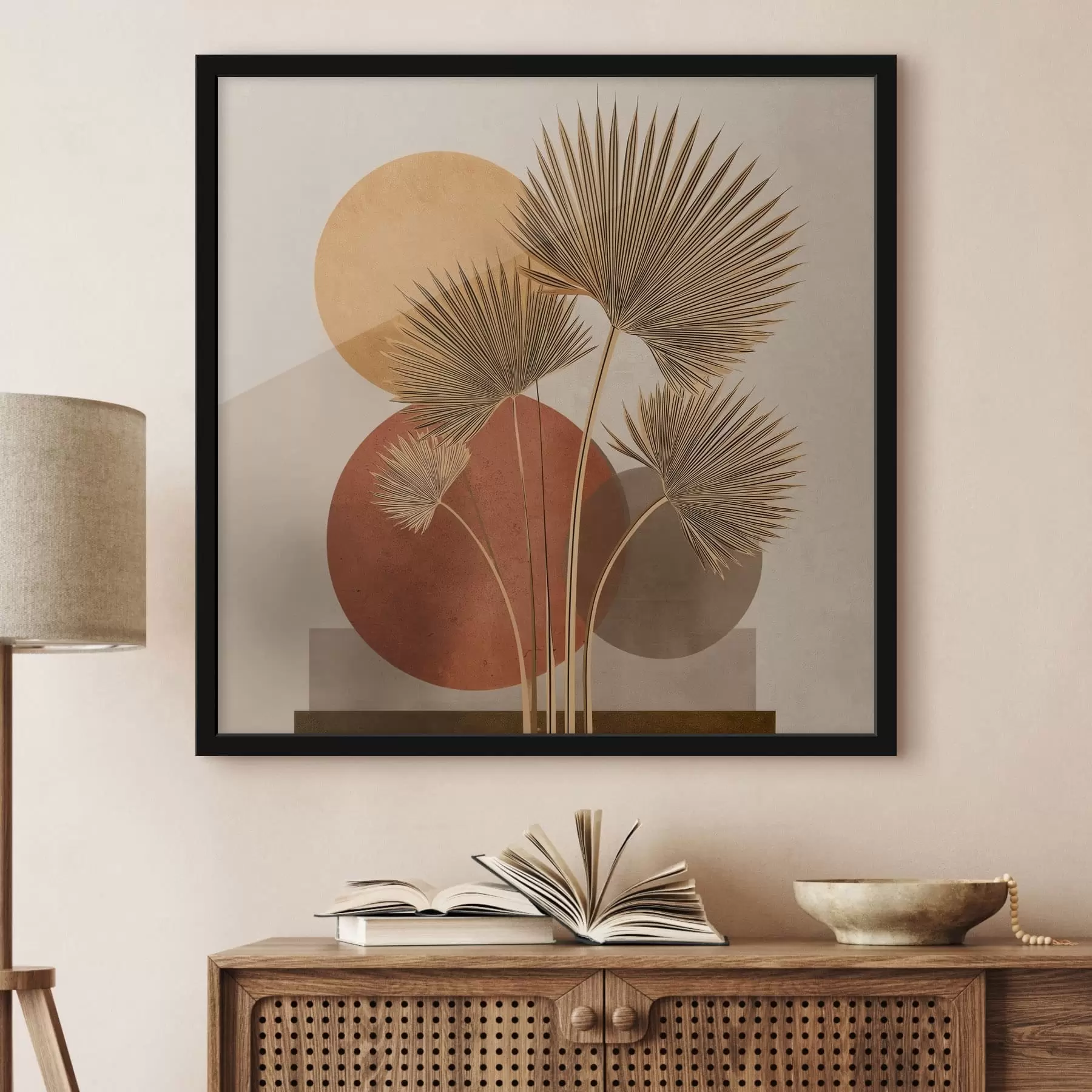 Fotobehang Abstracte palmbladeren f48558