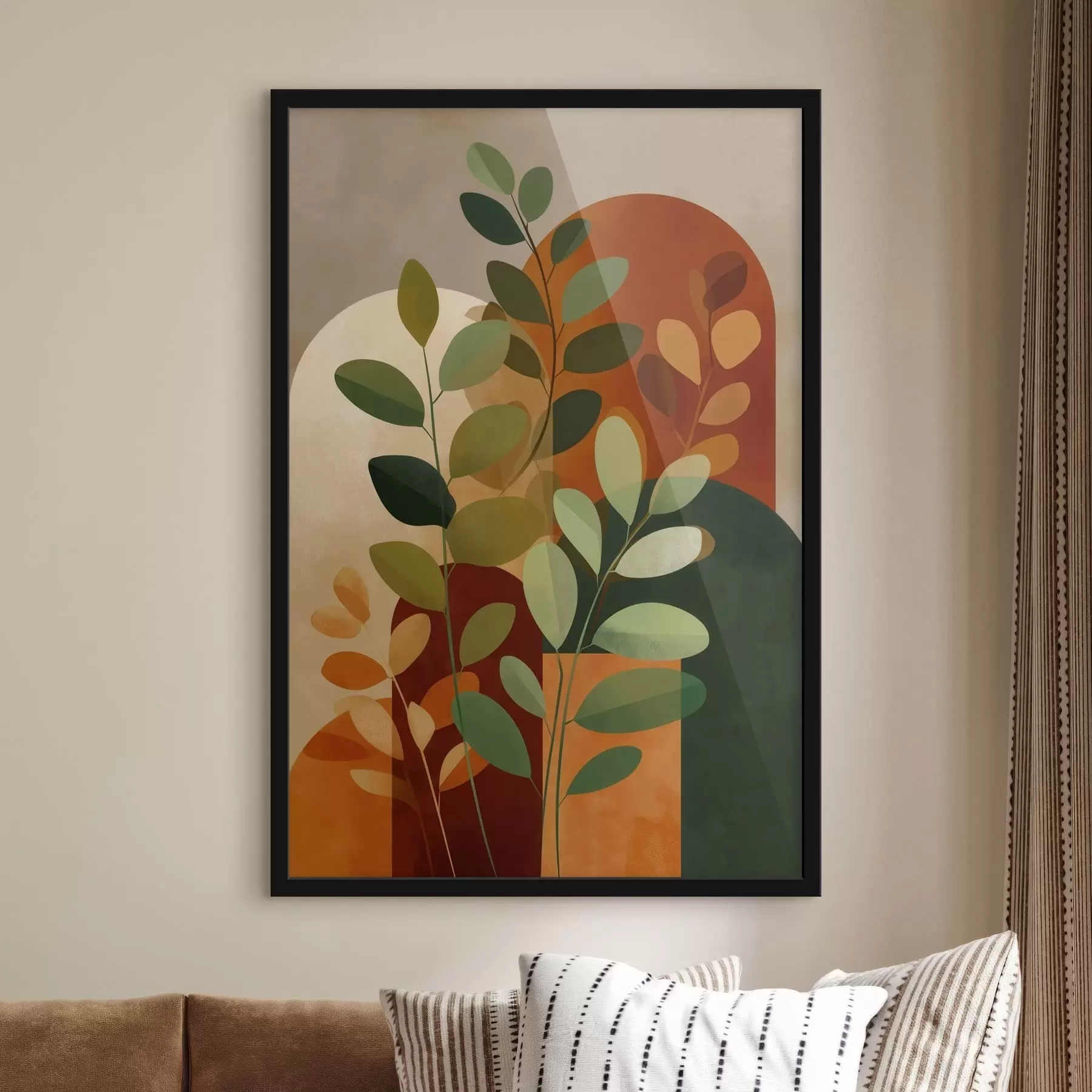 Fotobehang Abstracte plantenbladeren f48560