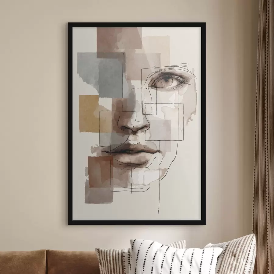 Fotobehang Abstract gezicht f48561