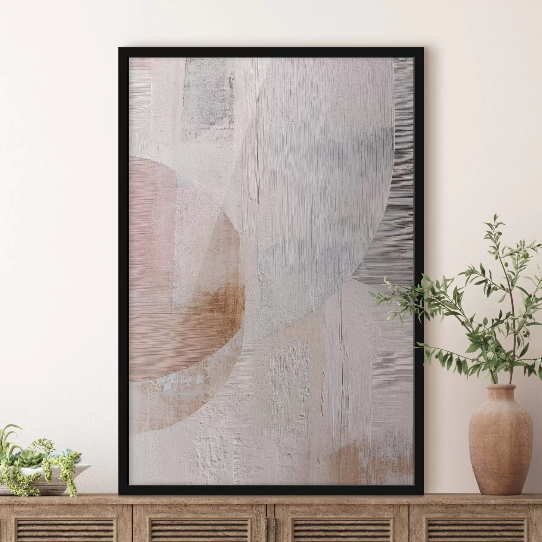 Fotobehang Achtergrond met textuur en gelaagde elementen in een eigentijdse schilderstijl f48190