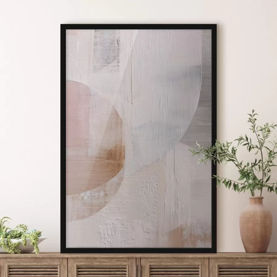 Fotobehang Achtergrond met textuur en gelaagde elementen in een eigentijdse schilderstijl f48190