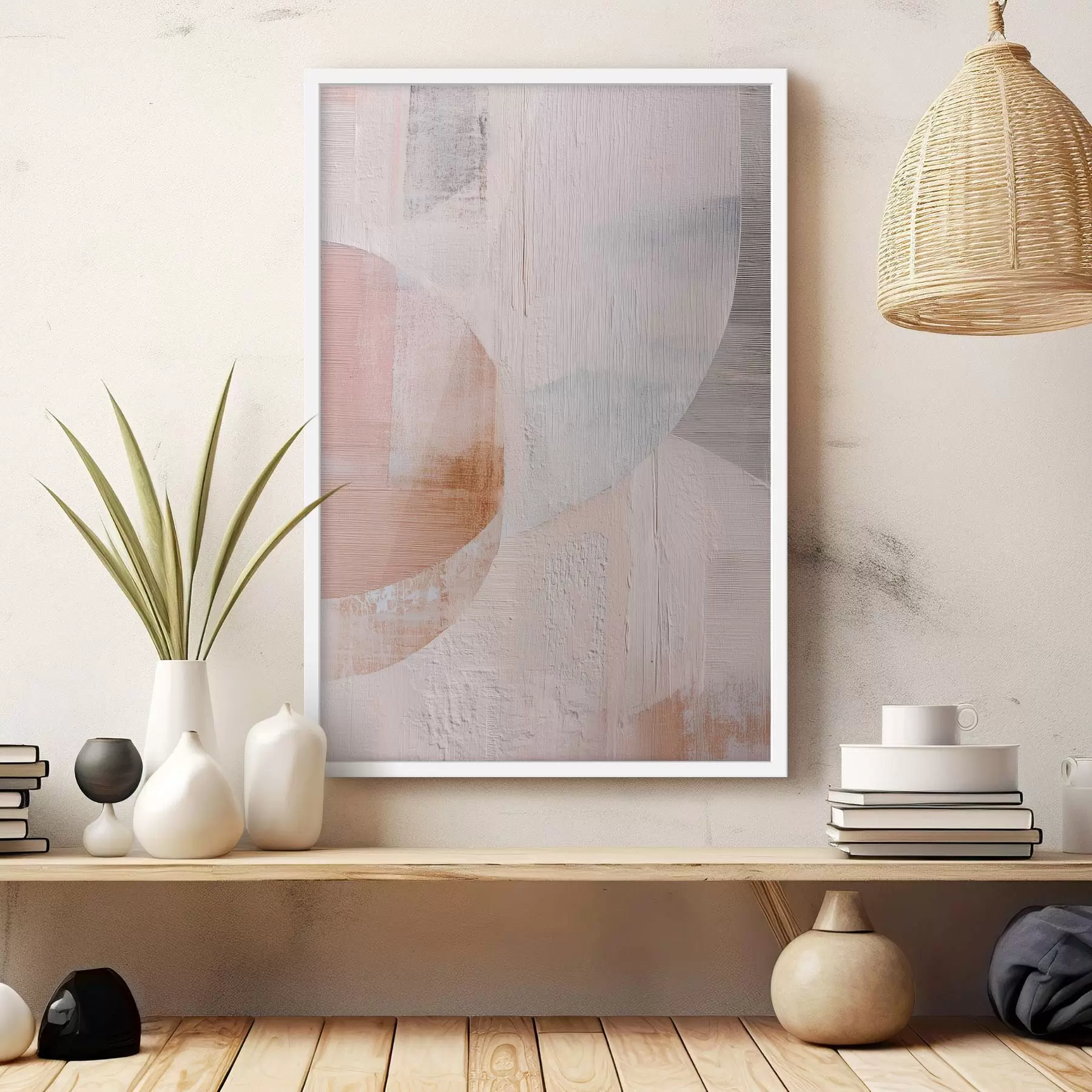 Fotobehang Achtergrond met textuur en gelaagde elementen in een eigentijdse schilderstijl f48190