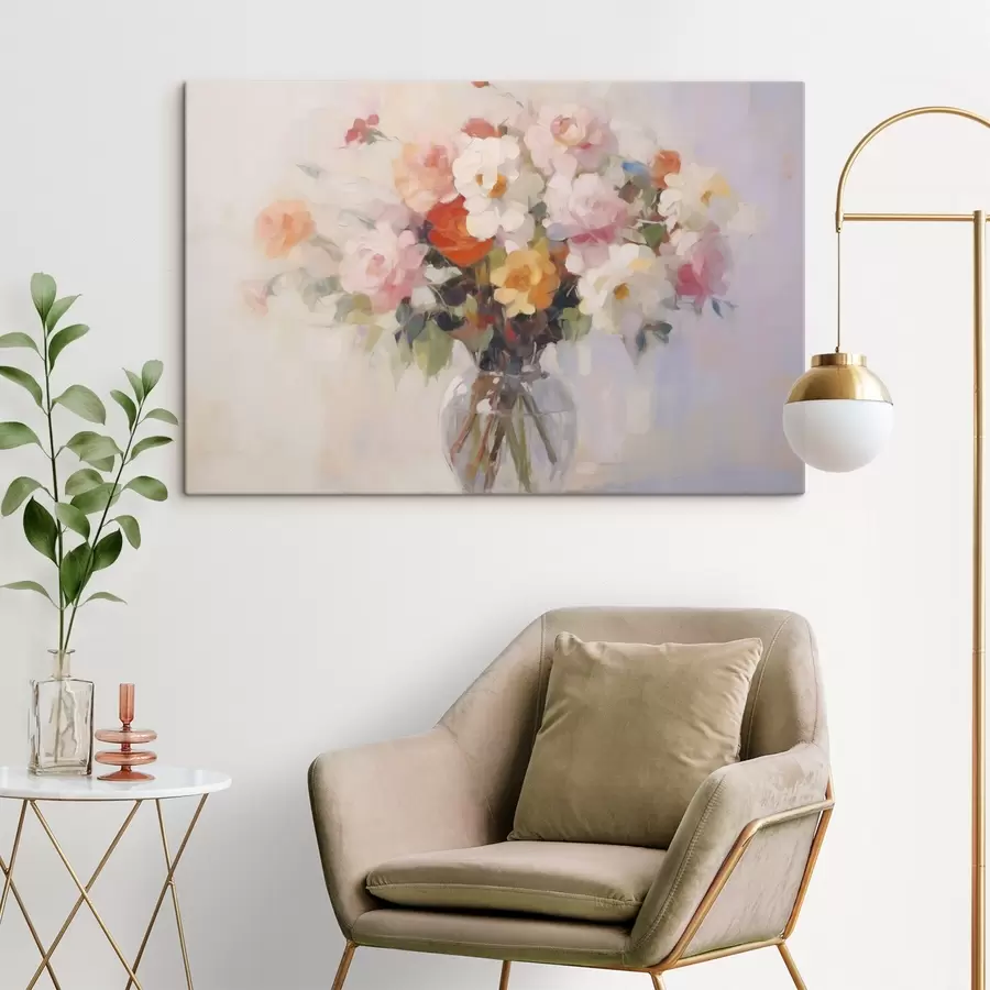  Schilderijen Een boeket bloemen imitatie van schilderij s48587