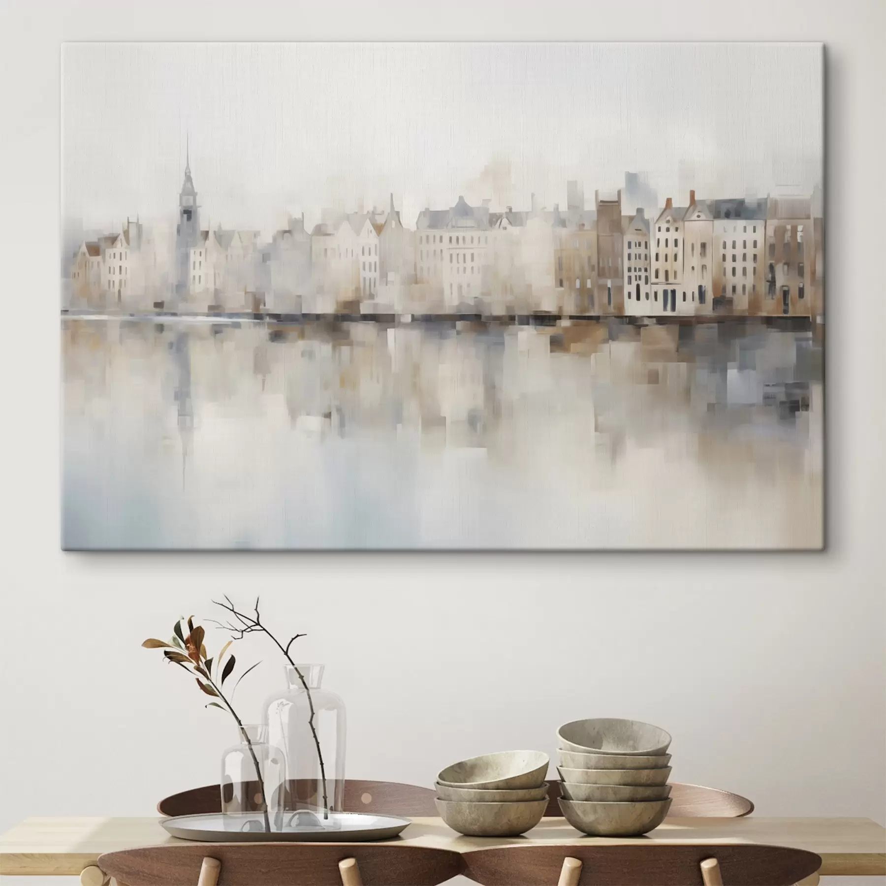  Schilderijen Stadsgezicht imitatieschilderij s48596