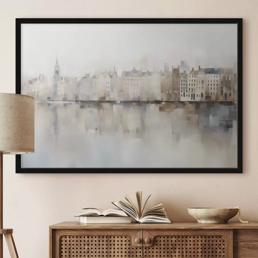 Fotobehang Stadsgezicht imitatieschilderij f48596