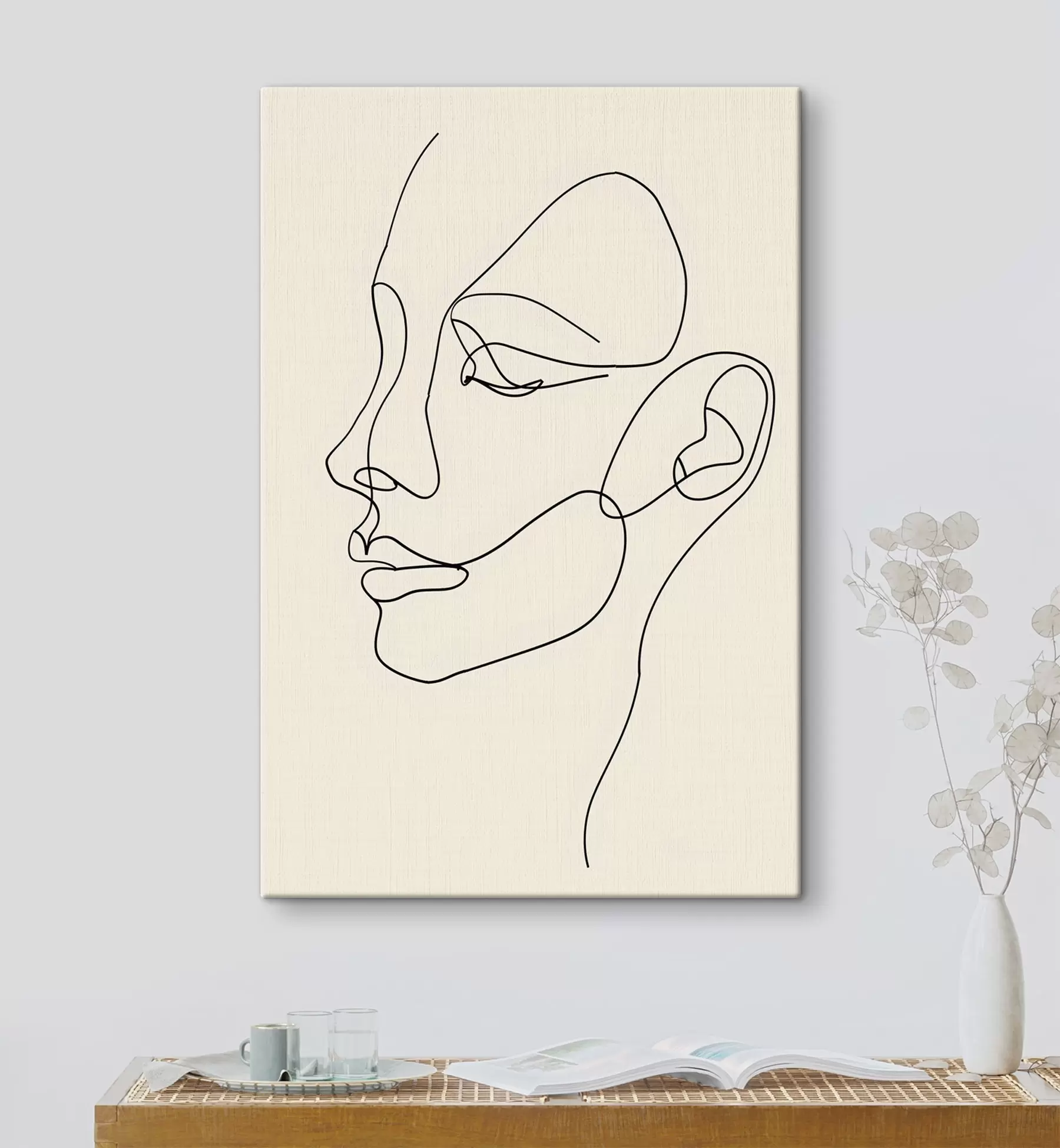  Schilderijen Minimalistisch ontwerp, met beige en terracotta accenten s48570