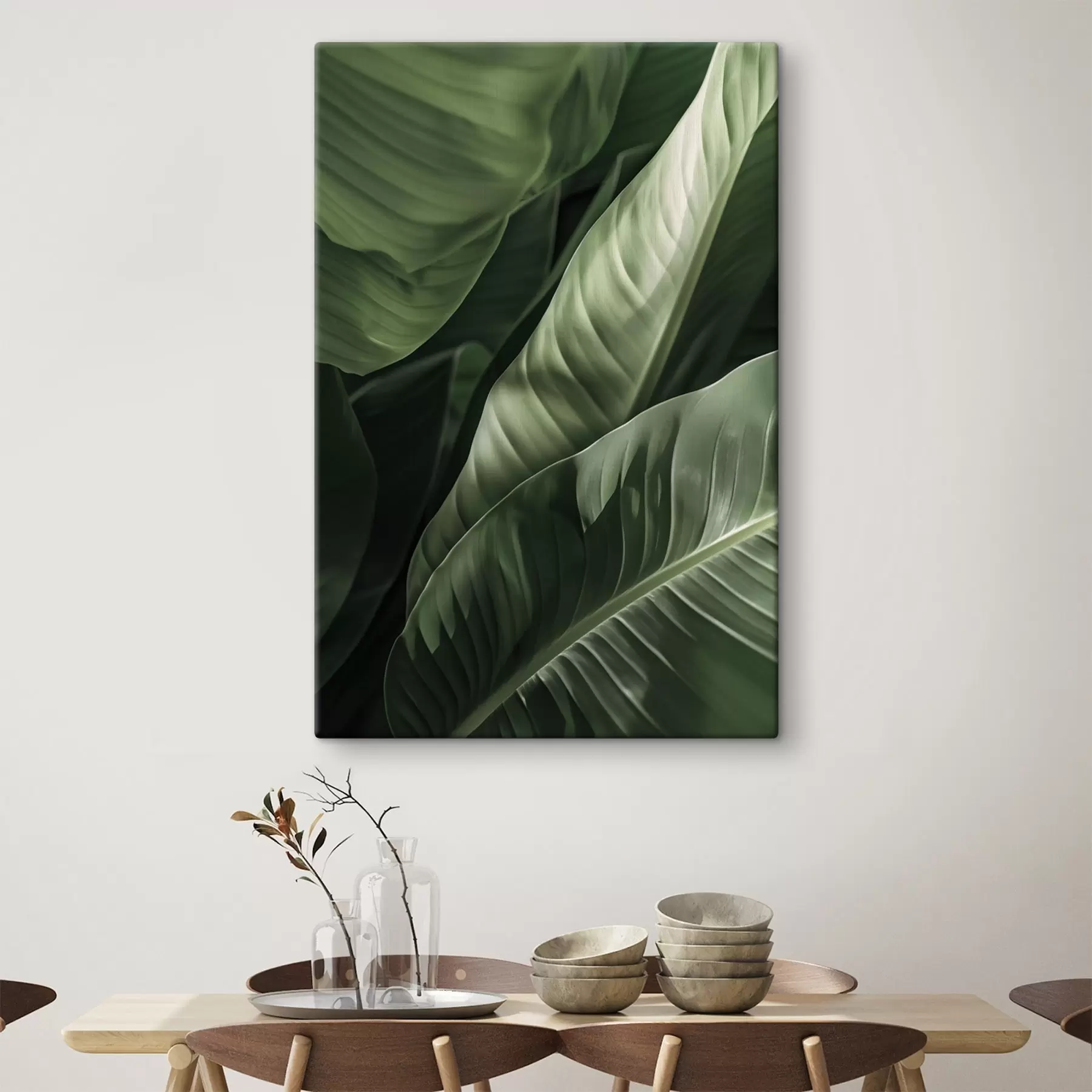  Schilderijen Plantkunde, tropische bladeren s48577