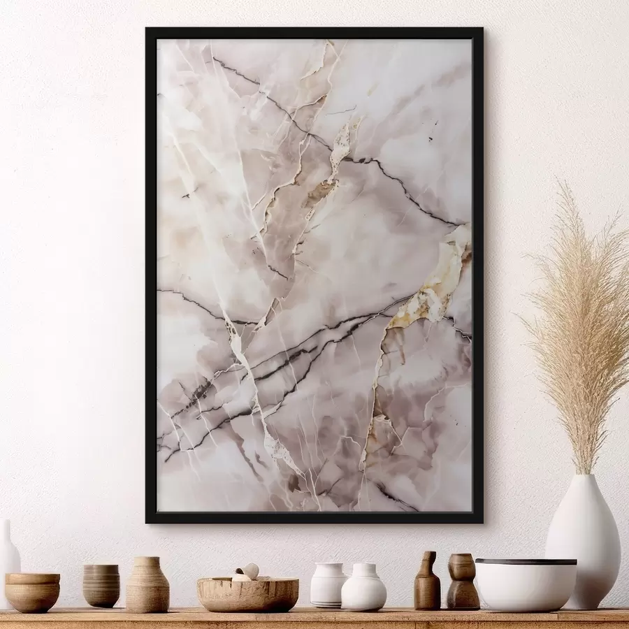 Fotobehang Marmerlook, beige f48571