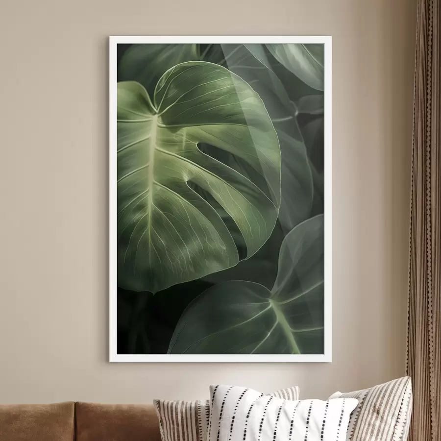 Fotobehang Grote tropische bladeren f48578