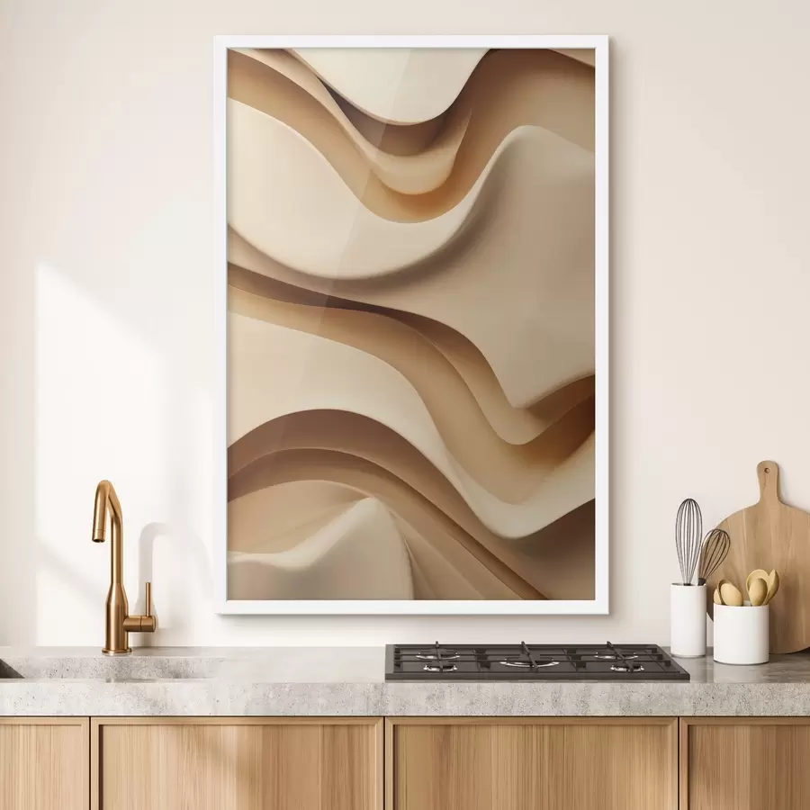 Fotobehang Abstracte golven, eigentijds interieur f48586