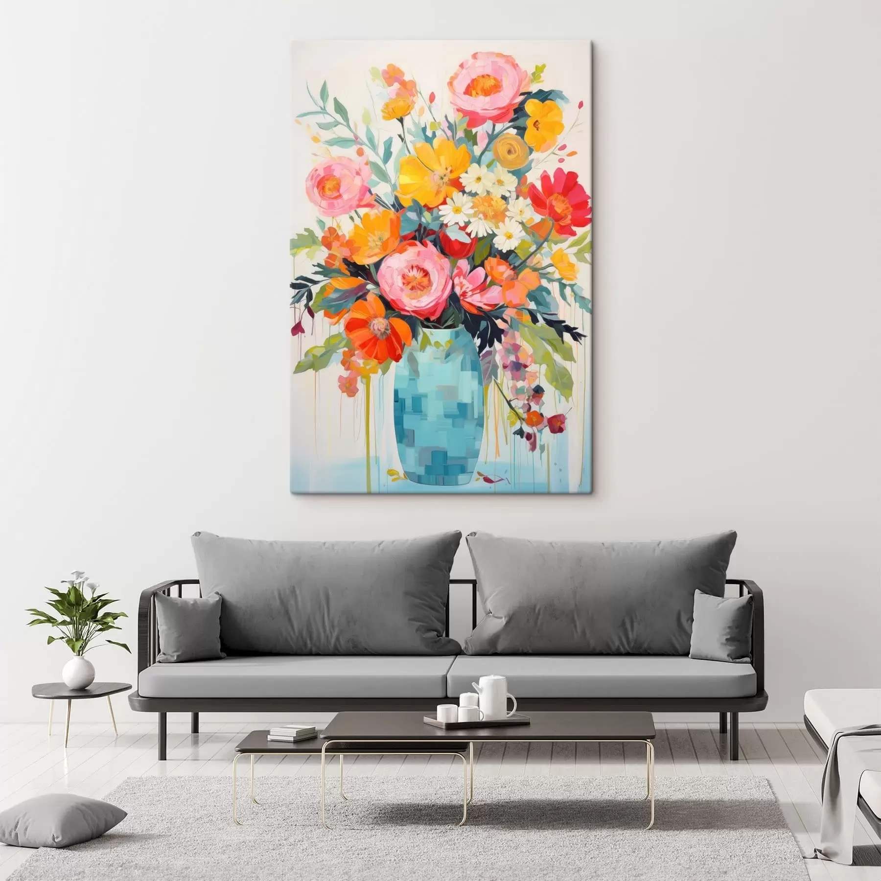  Schilderijen Heldere bloemen s48643