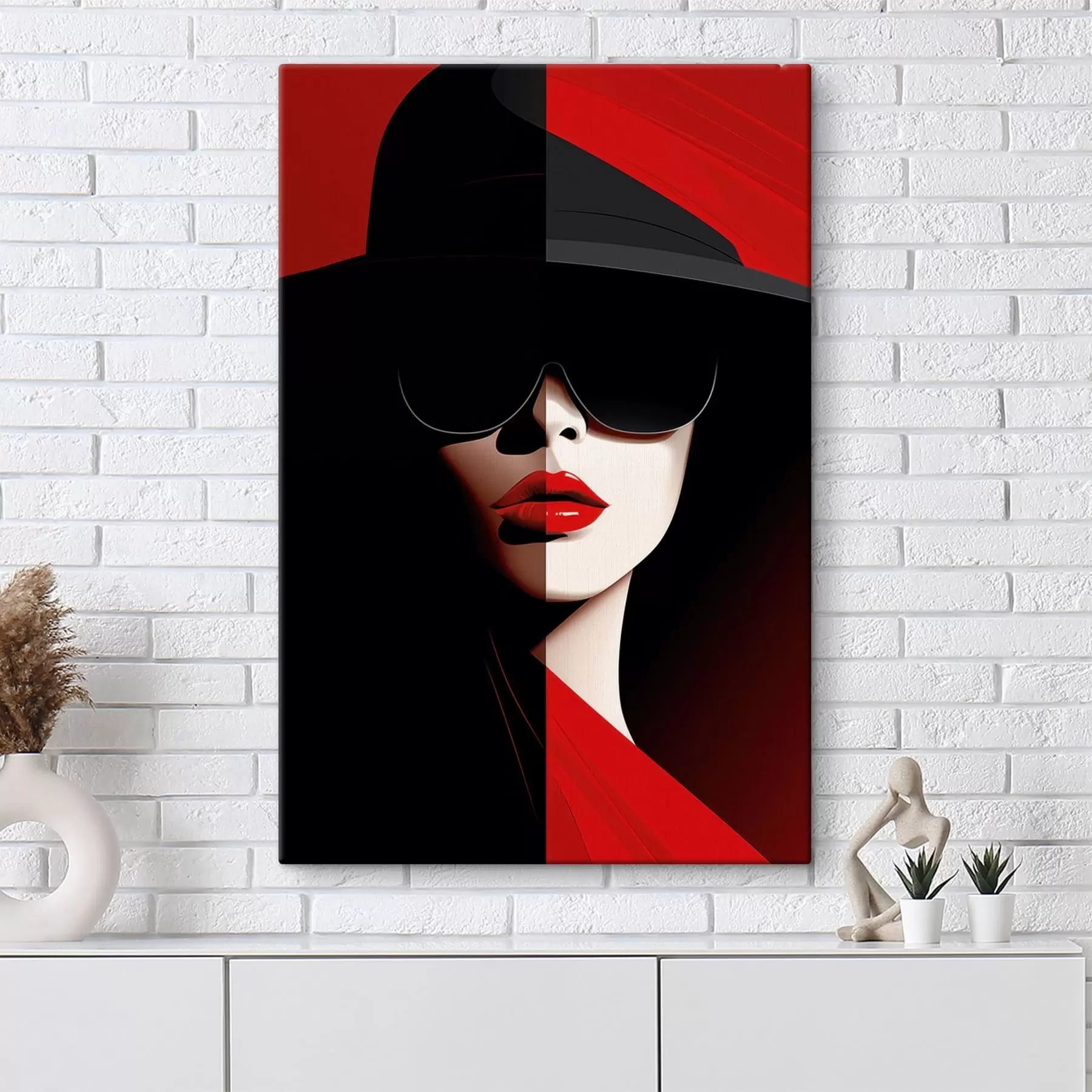 Fotobehang Vrouw met hoed s48649