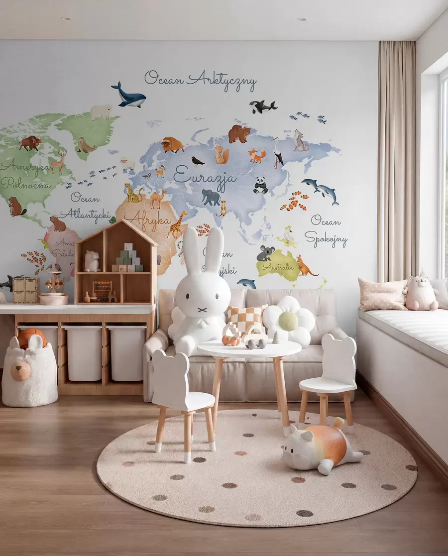 Fotobehang Pastelatlas in het Pools c00012pl