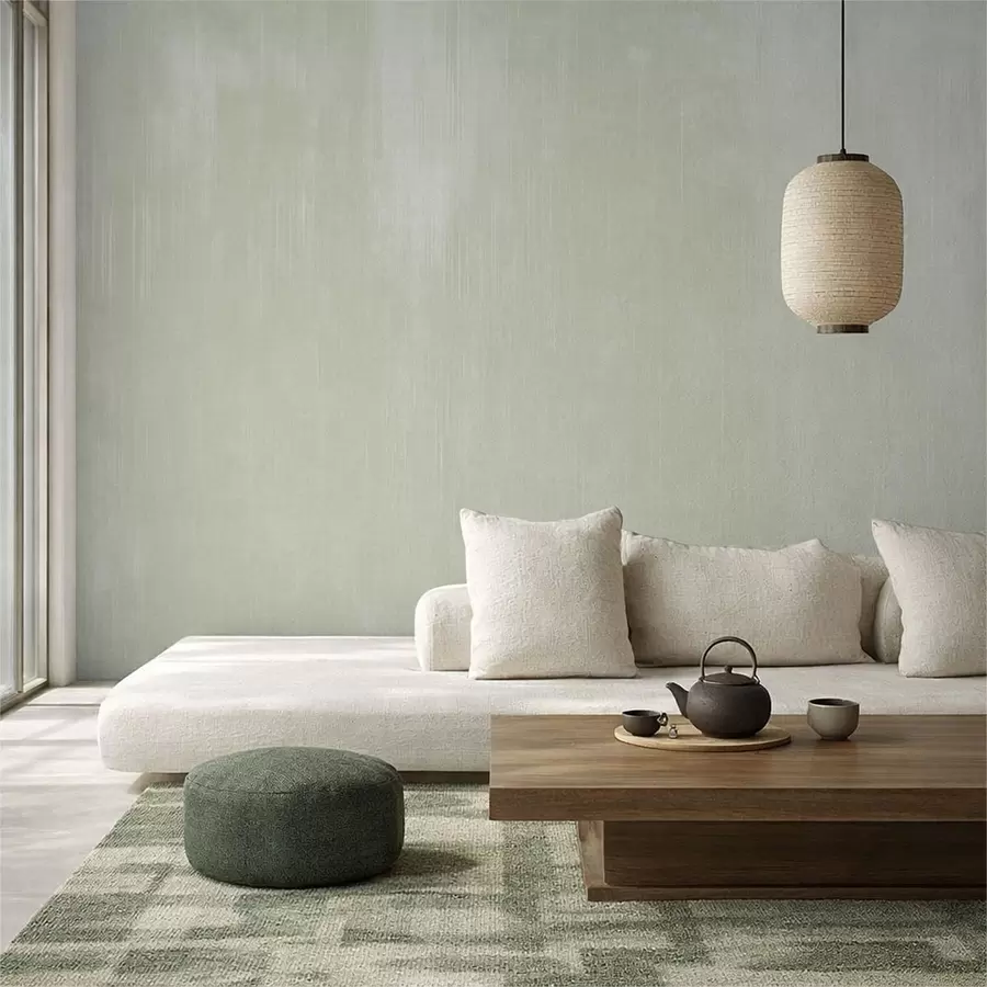 Fotobehang Lichtgroene achtergrond met een subtiele verticale structuur w05121v3