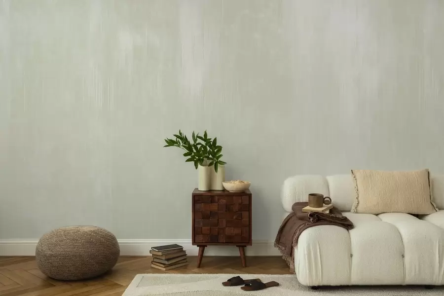 Fotobehang Lichtgroene achtergrond met een subtiele verticale structuur w05121v3