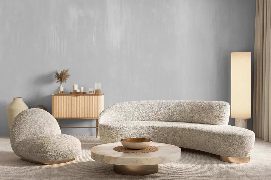 Fotobehang Lichtgrijze achtergrond met een gelijkmatige verticale structuur w05121v4