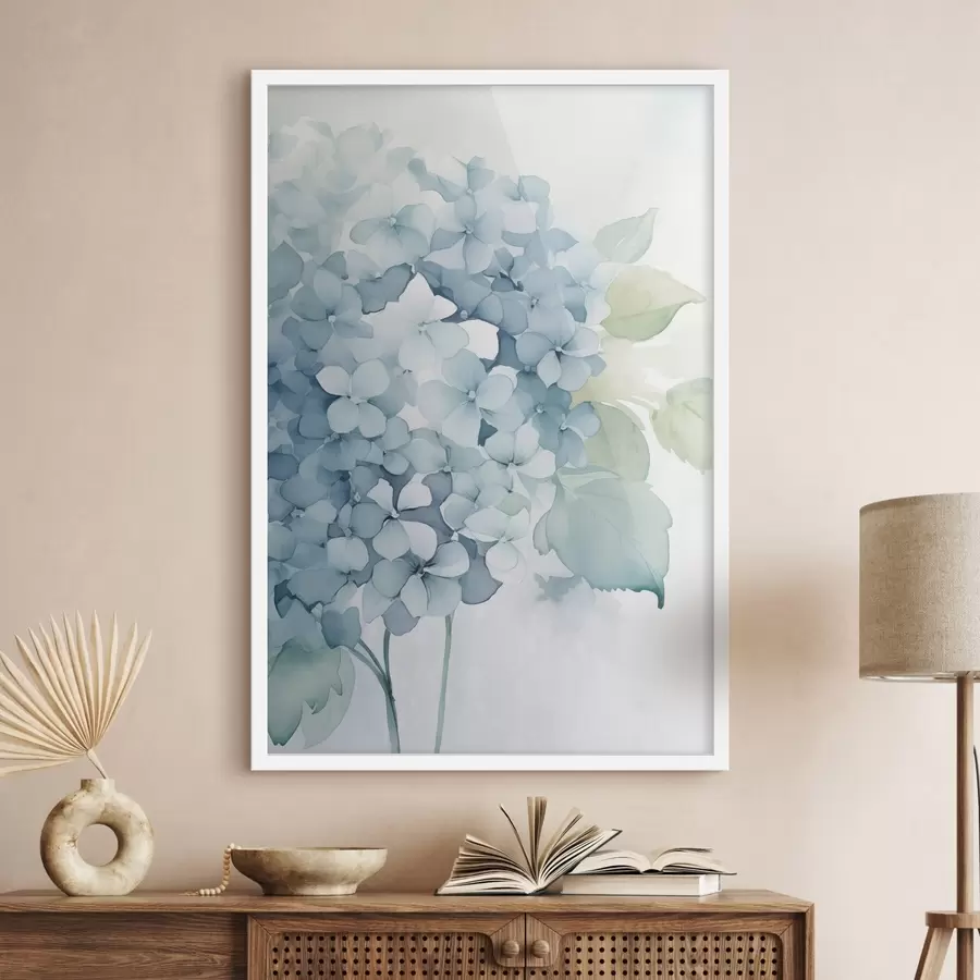 Fotobehang Blauwe hortensia’s f48635
