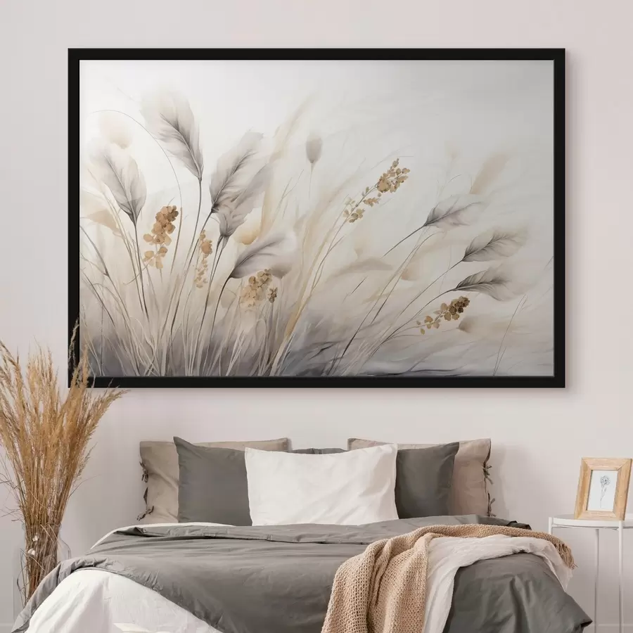 Fotobehang Grassen, warme tinten f48641