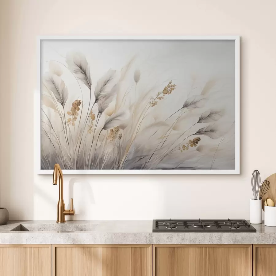 Fotobehang Pluizige weidegrassen f48641