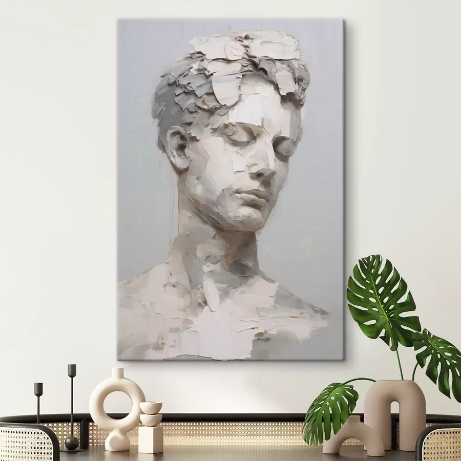  Schilderijen Antieke buste van een man, naar een schilderij s48671