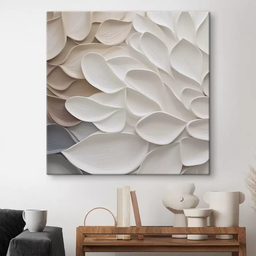  Schilderijen Abstracte bloemblaadjes, geïnspireerd op de schilderkunst s48676