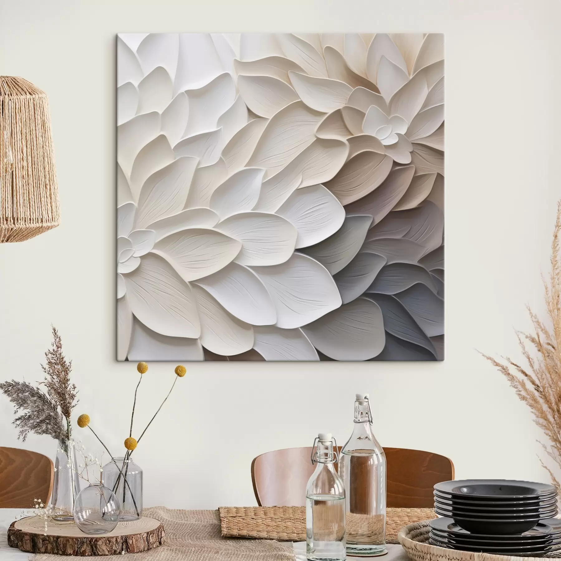  Schilderijen Abstracte bloemblaadjes, geïnspireerd op de schilderkunst s48677