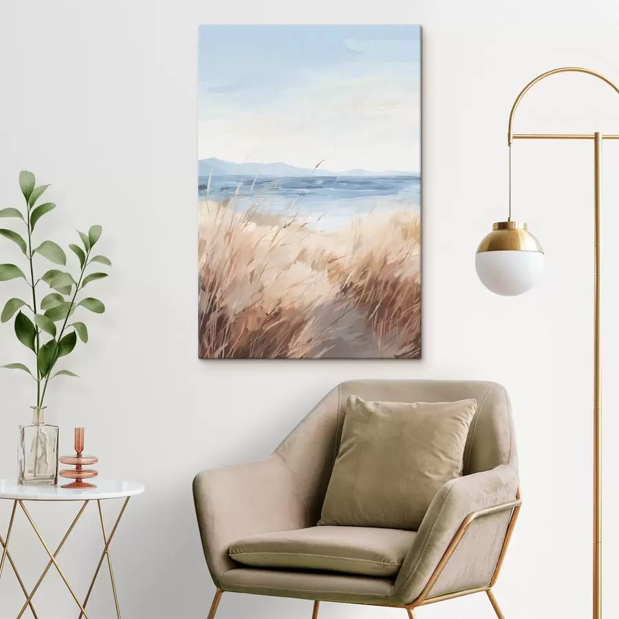  Schilderijen Een schilderij dat een kustlandschap uitbeeldt s48678