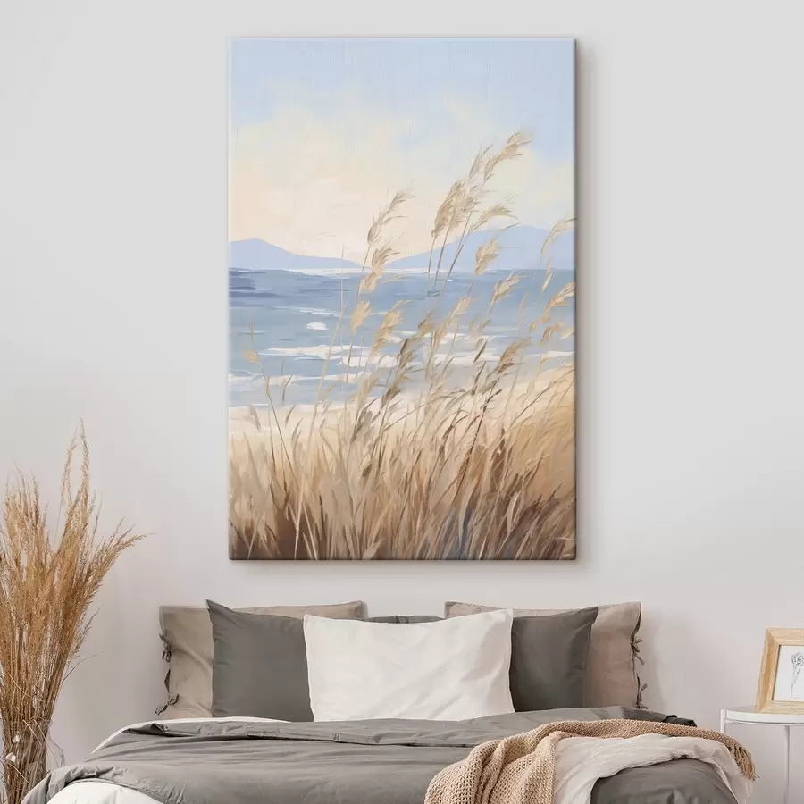  Schilderijen Schilderij met een imitatie van een kustlandschap s48679