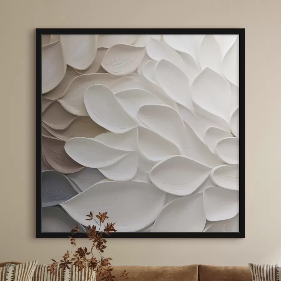 Fotobehang Abstracte bloemblaadjes, geïnspireerd op de schilderkunst f48676