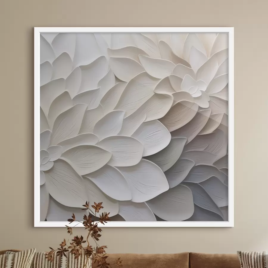 Fotobehang Abstracte bloemblaadjes, geïnspireerd op de schilderkunst f48677