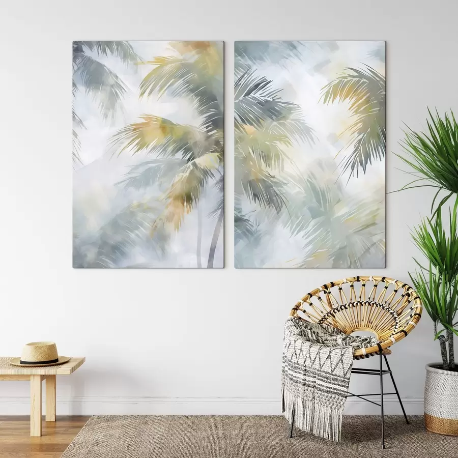 Fotobehang Abstracte vegetatie-imitatie in de schilderkunst m30301