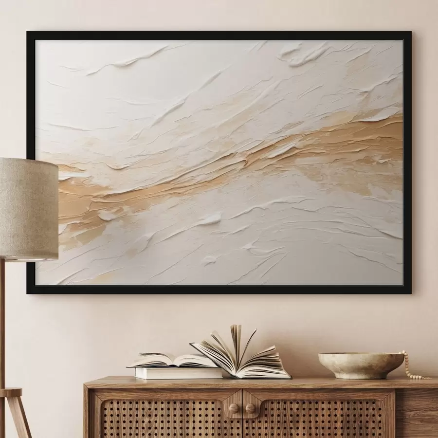 Fotobehang Lichte textuur met penseelstreken en beige kleurverlopen f48616