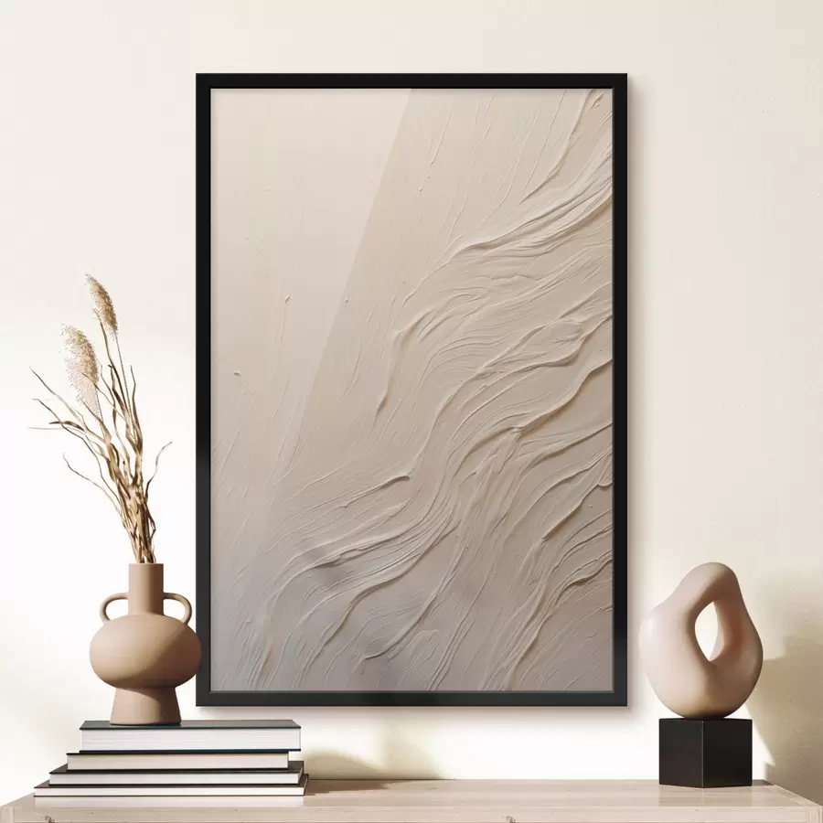 Fotobehang Abstracte verftextuur met vloeiende golvende lijnen f48624