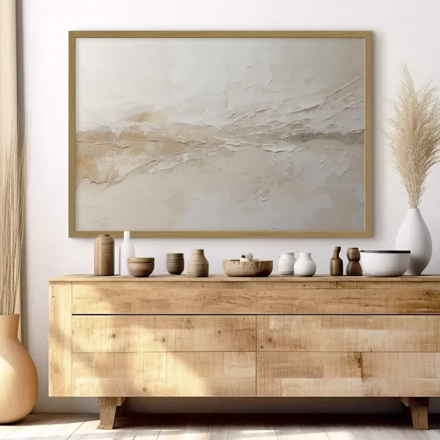 Fotobehang Abstracte textuur met warme beige streken f48625