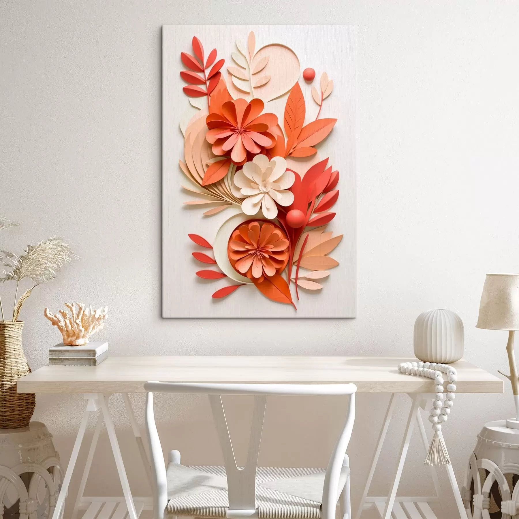 Fotobehang Een vrolijk bloemstuk in warme tinten s48600