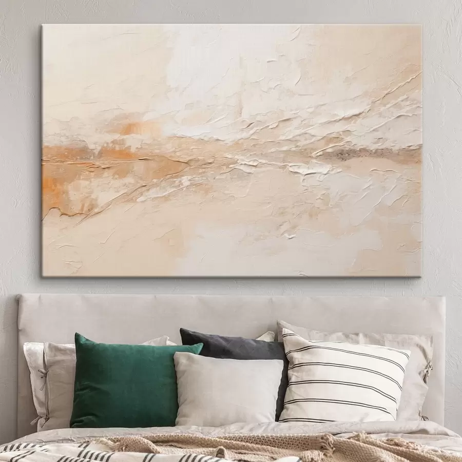  Schilderijen Abstracte textuur met warme beige streken s48625
