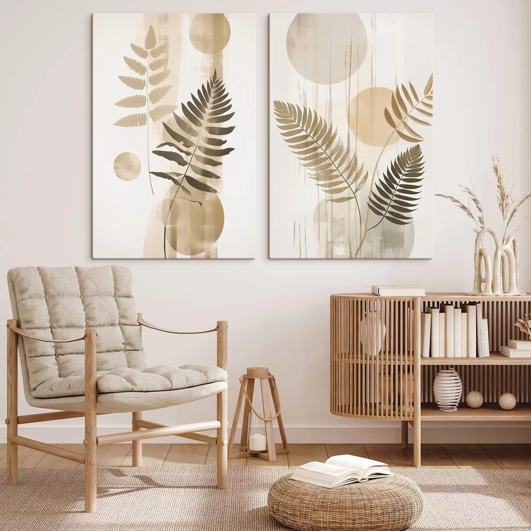  Schilderijen Een abstractie met bladeren  m30290
