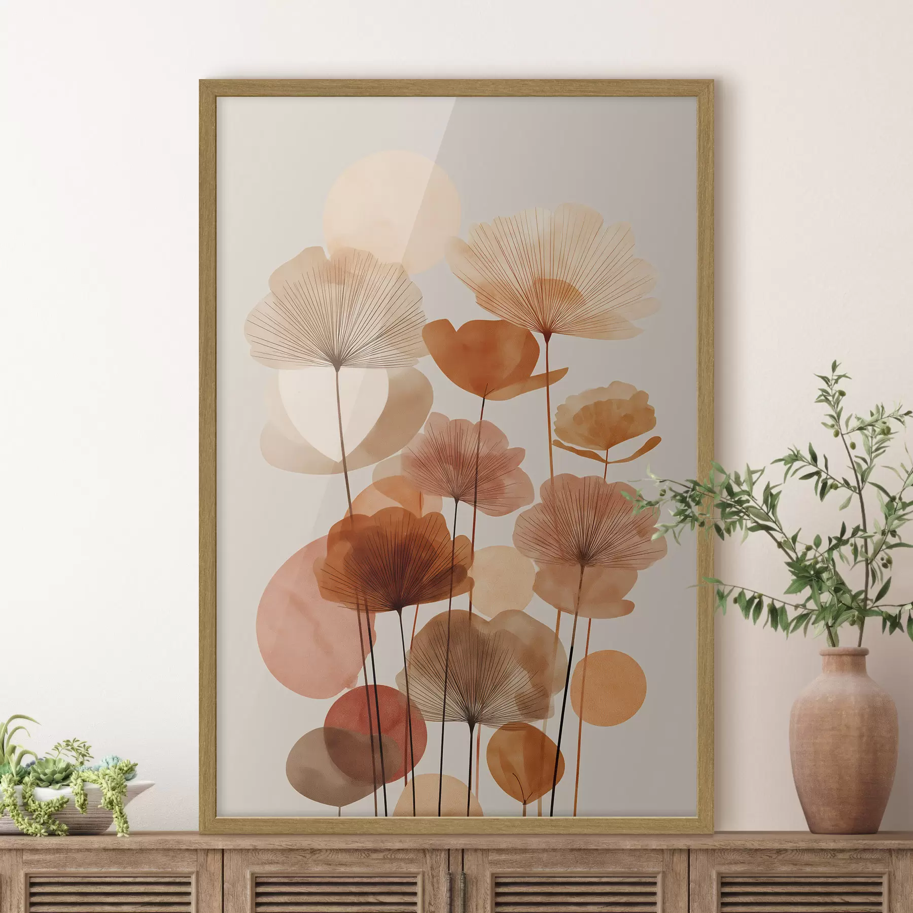 Fotobehang Stengels op ongelijke hoogte f48706