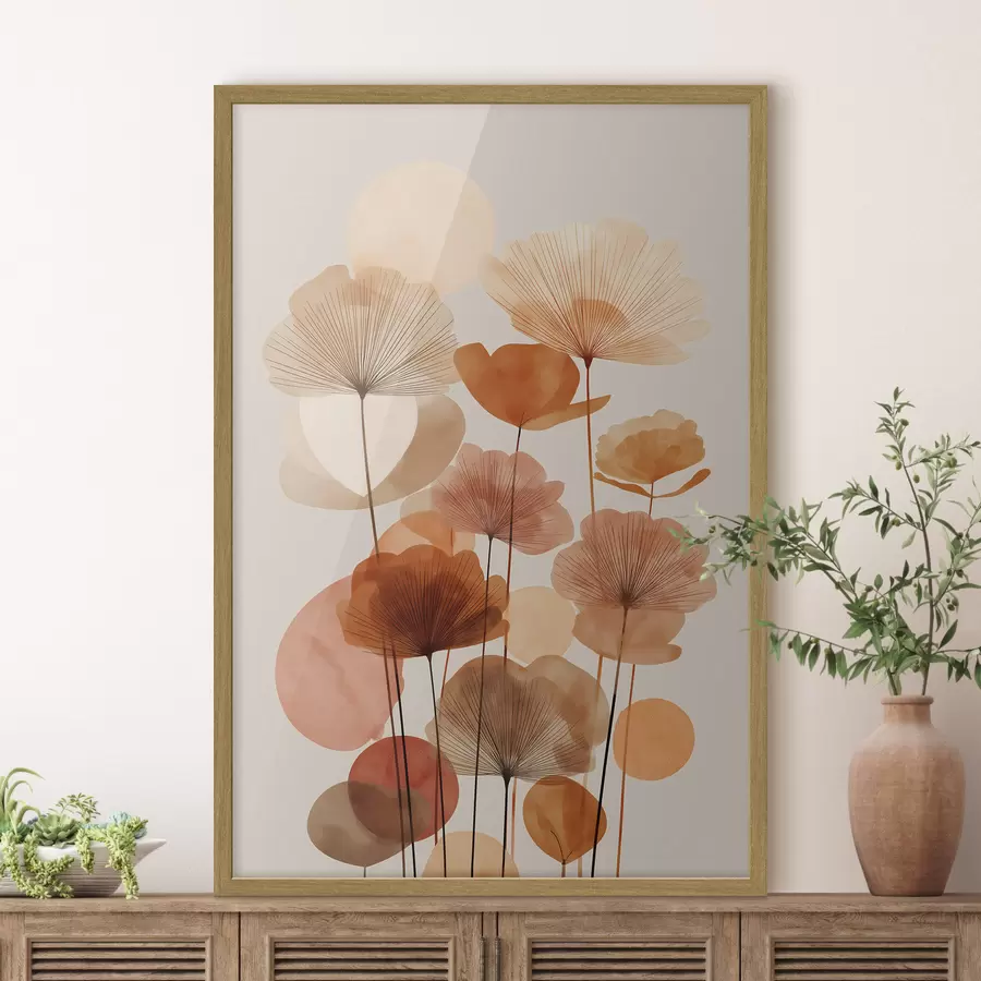 Fotobehang Stengels op ongelijke hoogte f48706