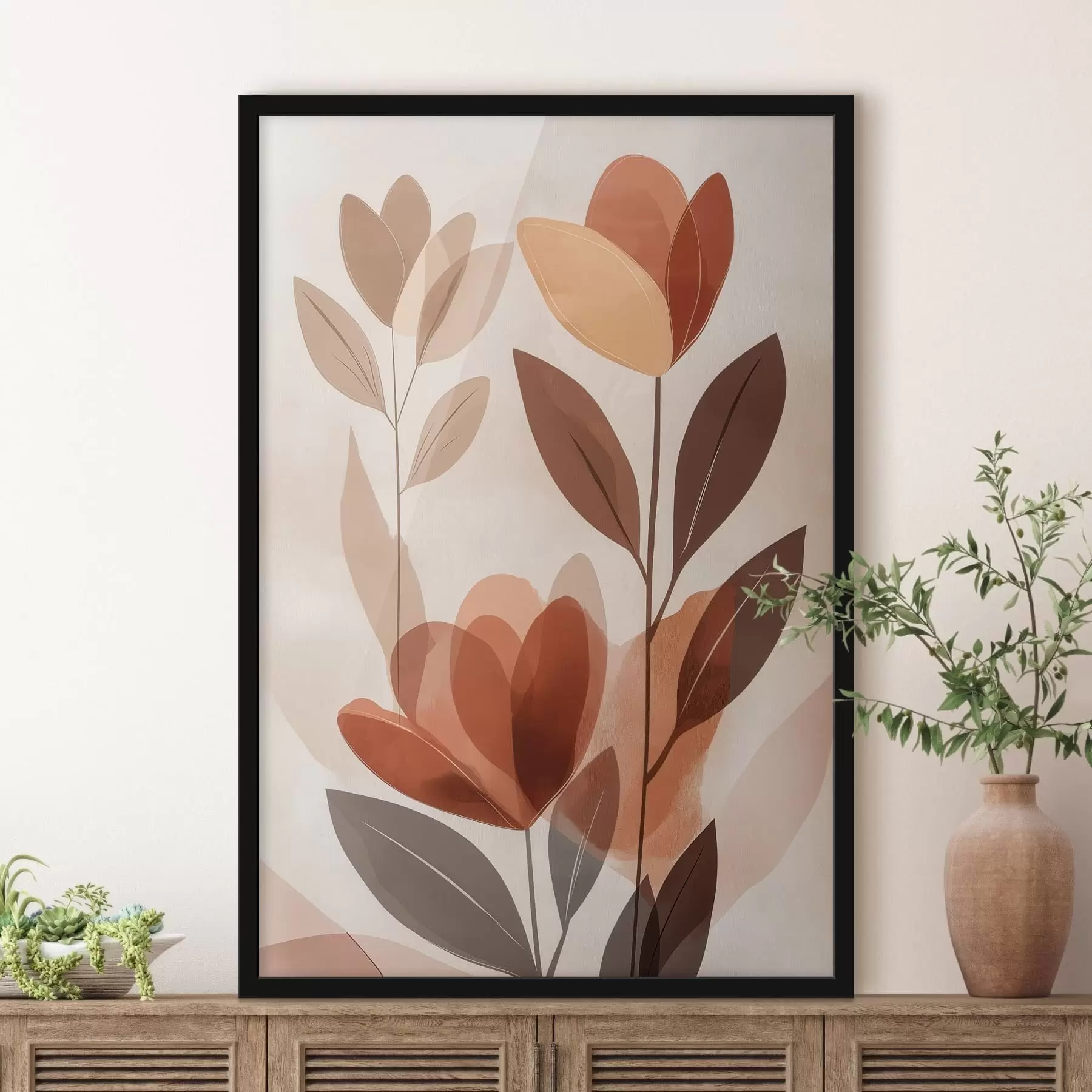 Fotobehang Boho bloemen f48713