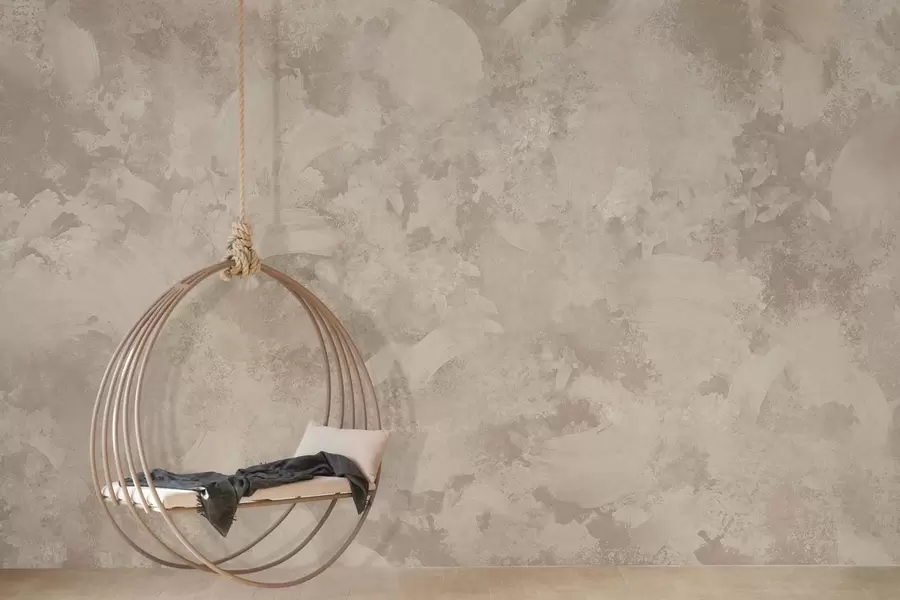 Fotobehang Minimalistische abstracte penseeltextuur in beige tinten w05160